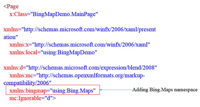 XAML page